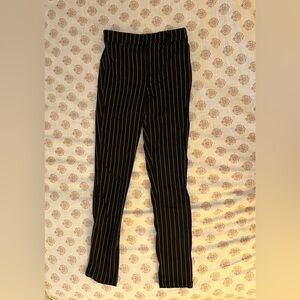 Garage Black Pinstripe Ankle Pants